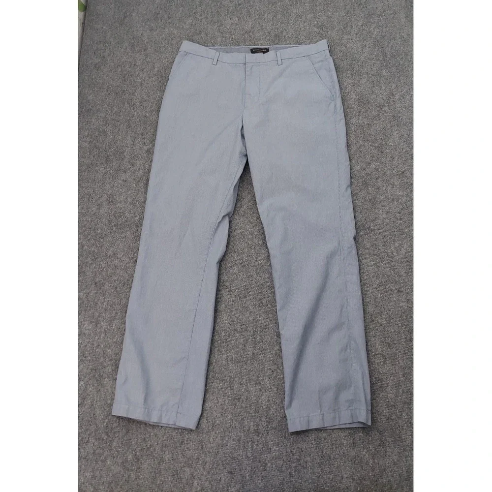 Banana Republic Kentfield Pants Mens 36x30 Blue Cotton‎ Chino Flat Front Preppy
